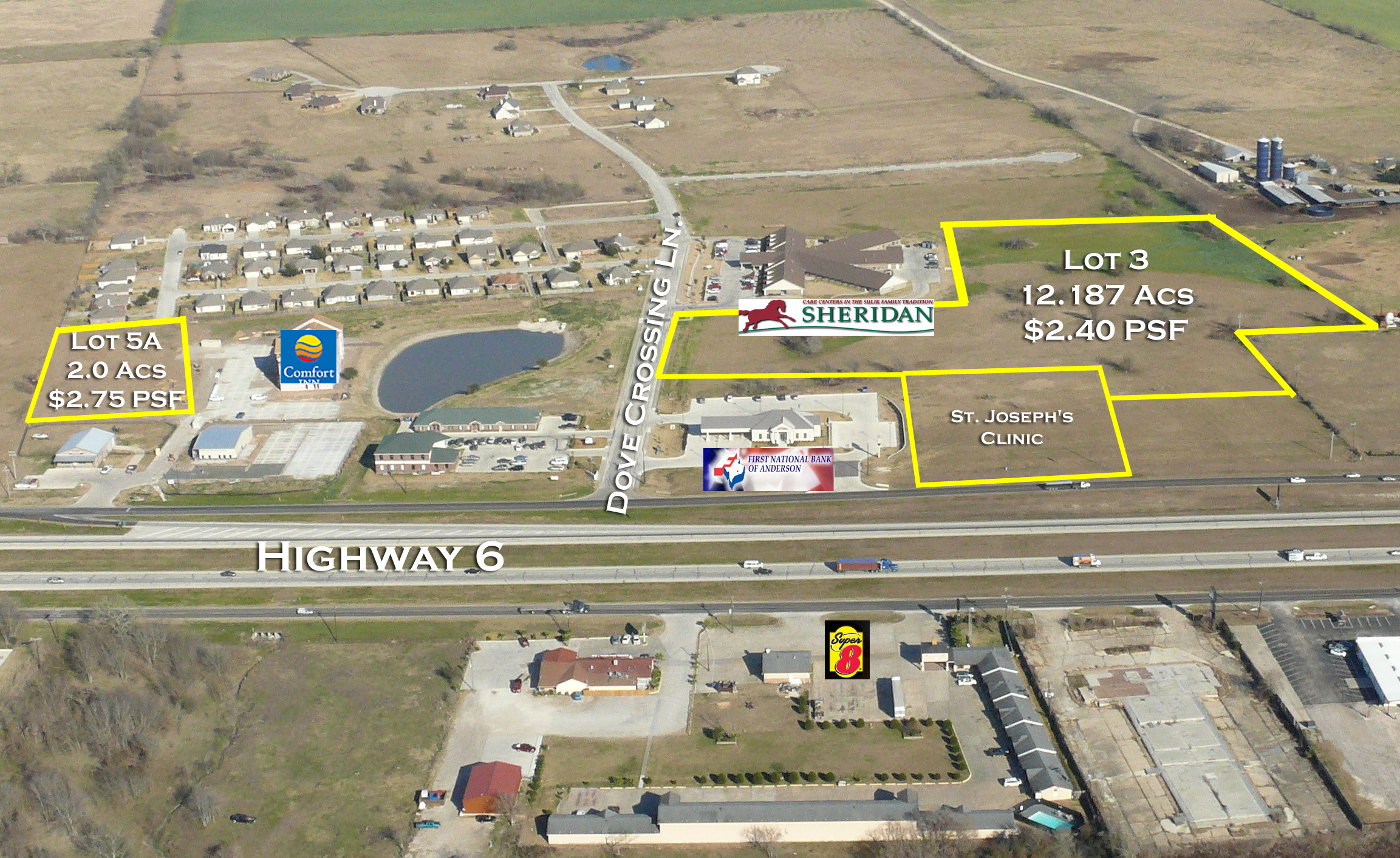 dove crossing aerial with lots outlined copy Clark Isenhour Real